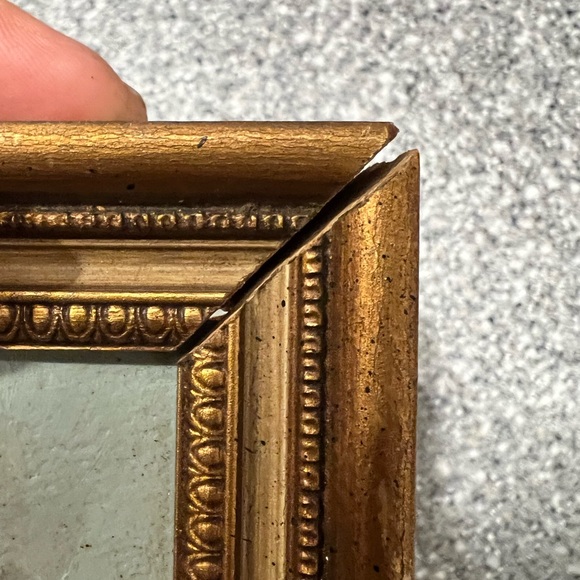 Vintage Gold Framed Kitten and Mouse Painting - Picture 5 of 6